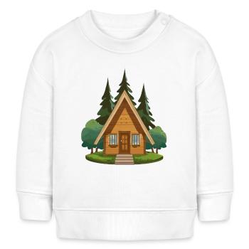 Cabane dans les bois - Sweat bébé bio Stanley/Stella - blanc - Devant