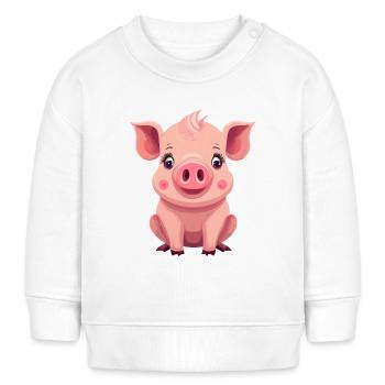 Cochon - Sweat bébé bio Stanley/Stella - blanc - Devant