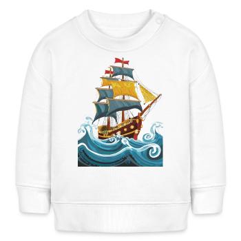Sailing ship - Baby Sweatshirt by Stanley/Stella - white - Front
