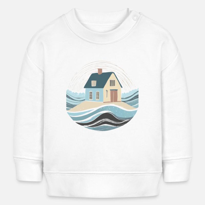 Maison en bord de mer - Sweat bébé bio Stanley/Stella - blanc