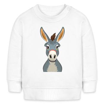 Esel - Baby Organic Sweatshirt Baby Changer von Stanley/Stella - Weiß - Vorne