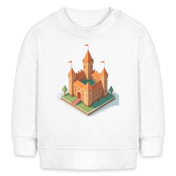 Château médiéval - Sweat bébé bio Stanley/Stella - blanc - Devant