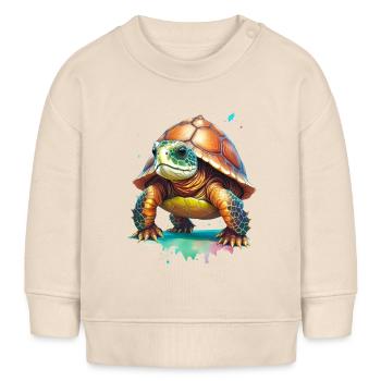 Tortue - Sweat bébé bio Stanley/Stella - écru doux - Devant
