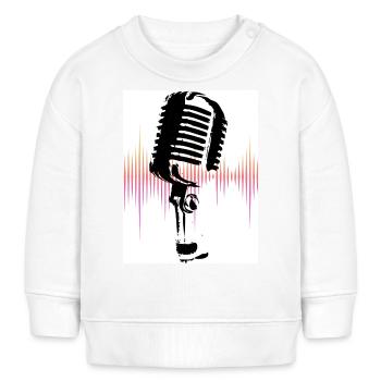 Liebe Zur Musik Equalizer - Baby Organic Sweatshirt Baby Changer von Stanley/Stella - Weiß - Vorne