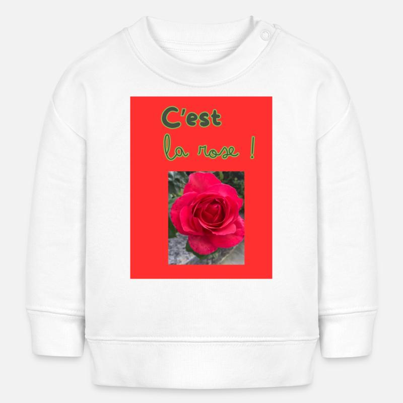 C'est la rose! - Sweat bébé bio Stanley/Stella - blanc