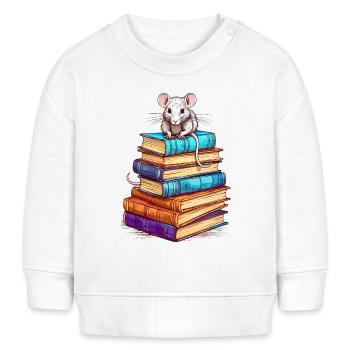 Leseratte - Baby Organic Sweatshirt Baby Changer von Stanley/Stella - Weiß - Vorne