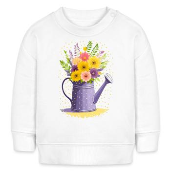 Arrosoir à fleurs - Sweat bébé bio Stanley/Stella - blanc - Devant