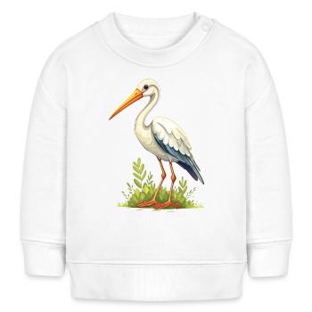 Storch - Baby Organic Sweatshirt Baby Changer von Stanley/Stella - Weiß - Vorne