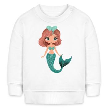 Meerjungfrau - Baby Organic Sweatshirt Baby Changer von Stanley/Stella - Weiß - Vorne