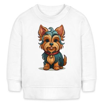 Yorkshire Terrier - Baby Organic Sweatshirt Baby Changer von Stanley/Stella - Weiß - Vorne