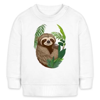 Illustration de paresseux - Sweat bébé bio Stanley/Stella - blanc - Devant