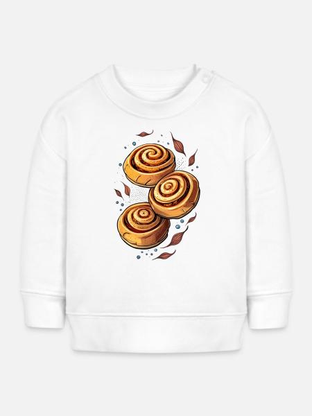 Brioches à la cannelle - Sweat bébé bio Stanley/Stella - blanc