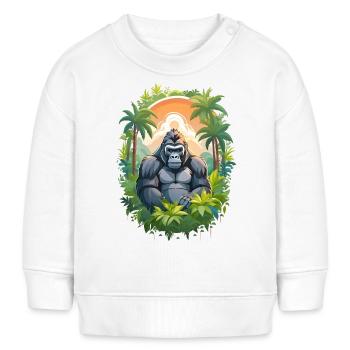Gorilla in the jungle - Baby Sweatshirt by Stanley/Stella - white - Front
