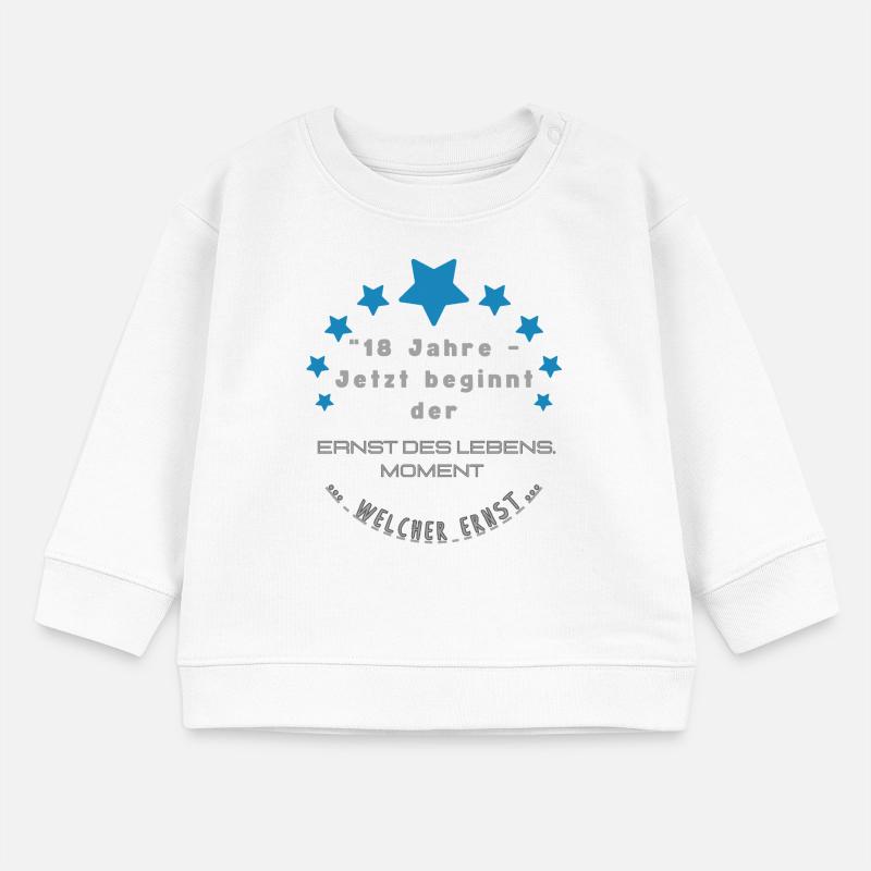 "Wer ist ernst"18 Geburtstag Baby Organic Sweatshirt Baby Changer von Stanley/Stella
