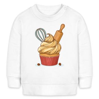Un cupcake pour tous les boulangers amateurs - Sweat bébé bio Stanley/Stella - blanc - Devant