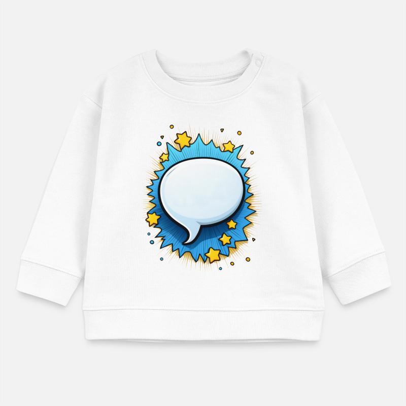 Comic Cartoon Speech Bubble Baby Sweatshirt by Stanley/Stella