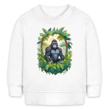 Gorilla in the jungle - Baby Sweatshirt by Stanley/Stella - white - Front
