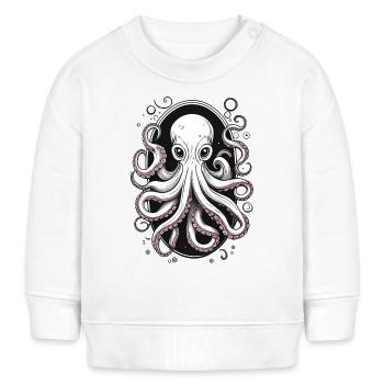 Oktopus - Baby Organic Sweatshirt Baby Changer von Stanley/Stella - Weiß - Vorne