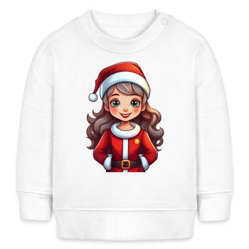 Santa Claus (a woman as Santa Claus) - Baby Sweatshirt by Stanley/Stella - white - Front
