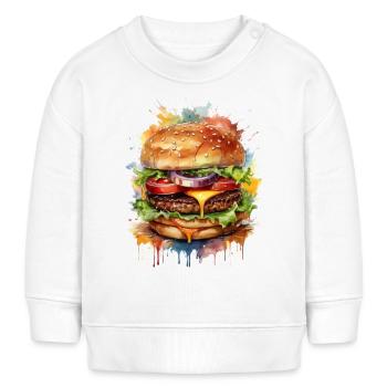 Hamburger - Sweat bébé bio Stanley/Stella - blanc - Devant