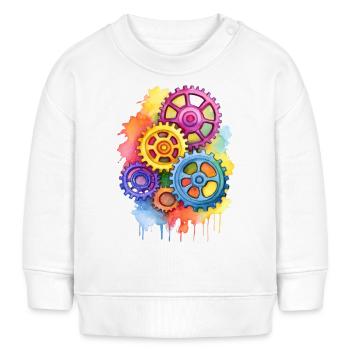 colorful gears - Baby Sweatshirt by Stanley/Stella - white - Front