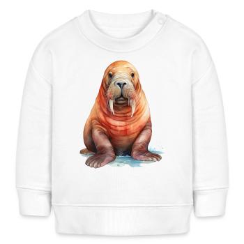 Walrus - Baby Sweatshirt by Stanley/Stella - white - Front