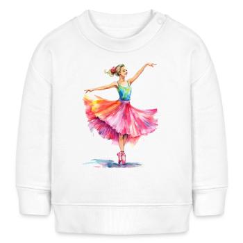 Tänzerin - Baby Organic Sweatshirt Baby Changer von Stanley/Stella - Weiß - Vorne