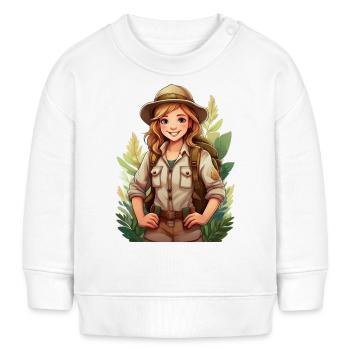Researcher in the forest - Baby Sweatshirt by Stanley/Stella - white - Front