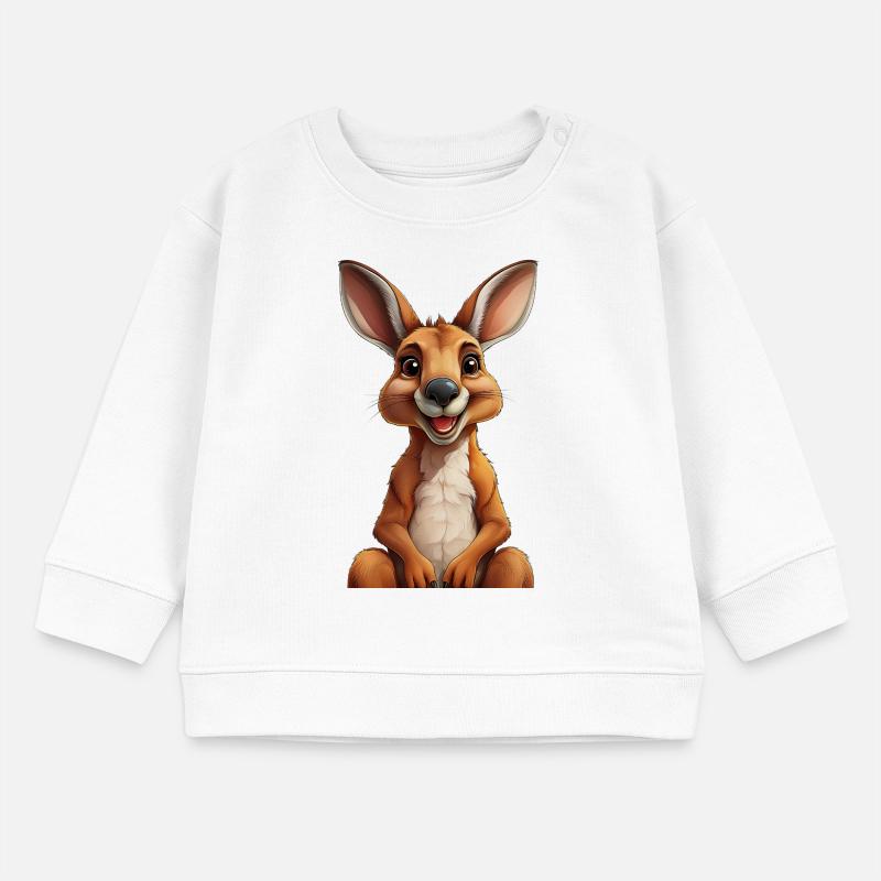 A cute happy kangaroo Baby Sweatshirt by Stanley/Stella