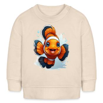 Poisson-clown - Sweat bébé bio Stanley/Stella - écru doux - Devant