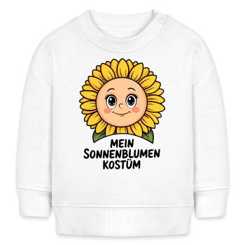 Sonnenblume Kostüm Karneval Fasching Blumen Kostüm - Baby Organic Sweatshirt Baby Changer von Stanley/Stella - Weiß - Vorne