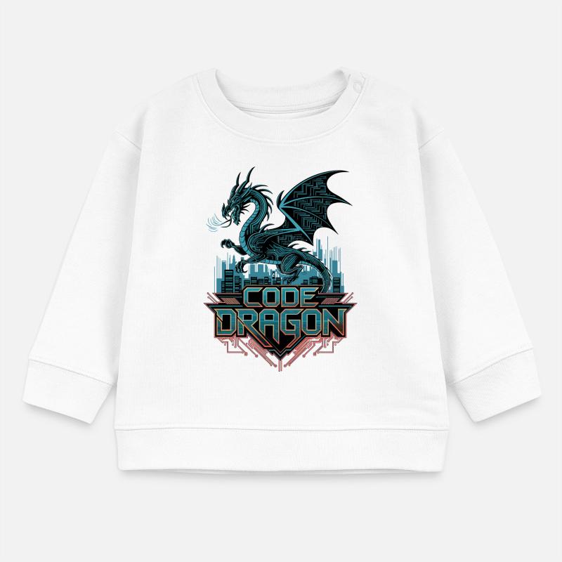 Code Dragon – Cyber bête du monde numérique Sweat bébé bio Stanley/Stella