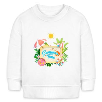 Summer Time - Baby Organic Sweatshirt Baby Changer von Stanley/Stella - Weiß - Vorne