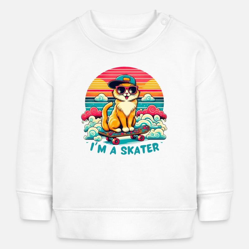 Je suis un patineur - Sweat bébé bio Stanley/Stella - blanc