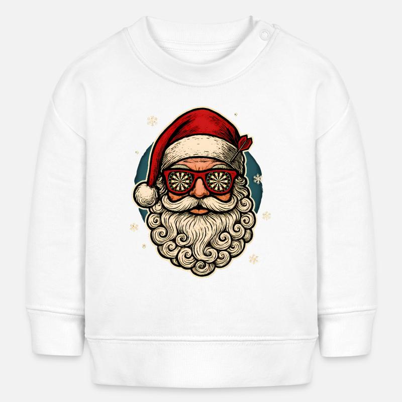 Drôles de fléchettes Père Noël Cadeau de chemise - Sweat bébé bio Stanley/Stella - blanc