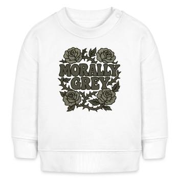 Moralisch Grey Roses Grunge - Baby Organic Sweatshirt Baby Changer von Stanley/Stella - Weiß - Vorne