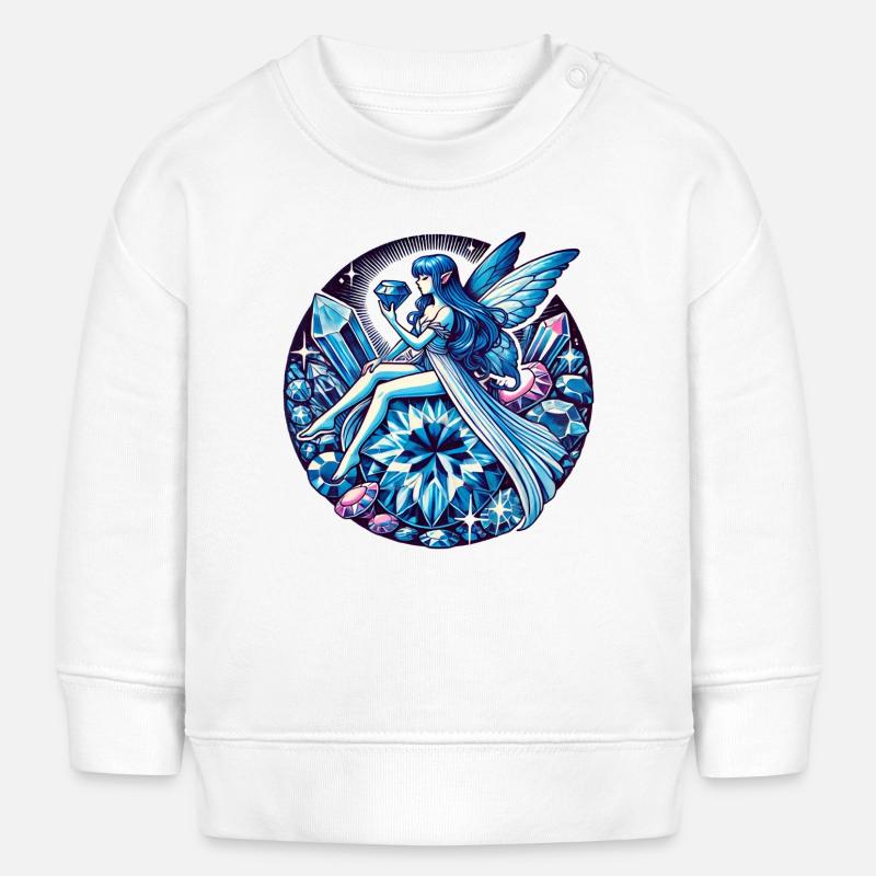 Fée de Cristal sur des Cristaux - Sweat bébé bio Stanley/Stella - blanc