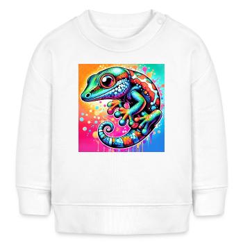 Gecko - Baby Organic Sweatshirt Baby Changer von Stanley/Stella - Weiß - Vorne