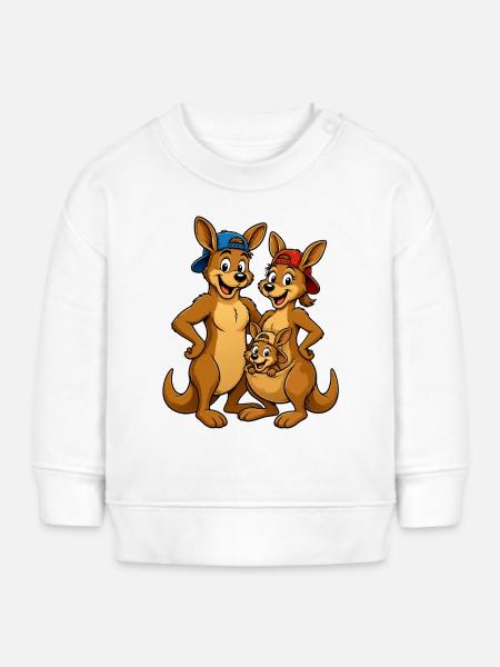 Funny kangaroos - Baby Sweatshirt by Stanley/Stella - white