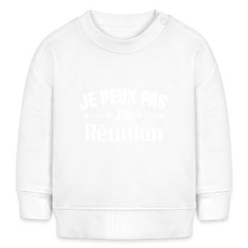 je peux pas j ai Réunion - Sweat bébé bio Stanley/Stella - blanc - Devant
