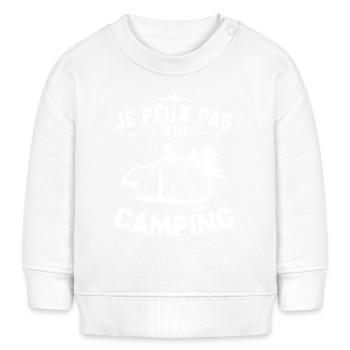 Ich kann nicht campen - Baby Organic Sweatshirt Baby Changer von Stanley/Stella - Weiß - Vorne