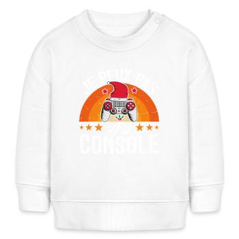Je peux pas j ai console - Sweat bébé bio Stanley/Stella - blanc - Devant