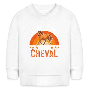 Ich kann nicht, ich habe ein Pferd - Baby Organic Sweatshirt Baby Changer von Stanley/Stella - Weiß - Vorne