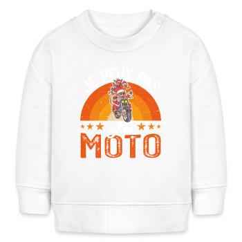 Ich kann nicht, ich habe ein Motorrad - Baby Organic Sweatshirt Baby Changer von Stanley/Stella - Weiß - Vorne