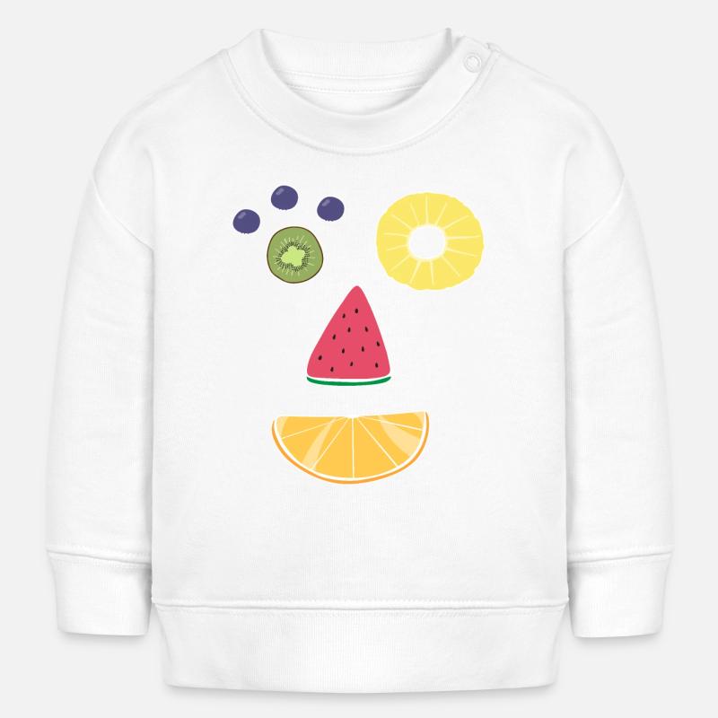 Visage de fruit - Sweat bébé bio Stanley/Stella - blanc