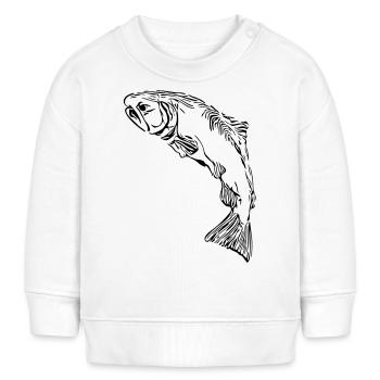 Lachs - Baby Organic Sweatshirt Baby Changer von Stanley/Stella - Weiß - Vorne