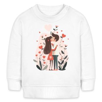 Paar Beziehung Liebe - Baby Organic Sweatshirt Baby Changer von Stanley/Stella - Weiß - Vorne