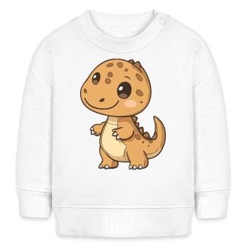 Cute Dino - Dinosaur Design with Cute Smile - Baby Sweatshirt by Stanley/Stella - white - Front
