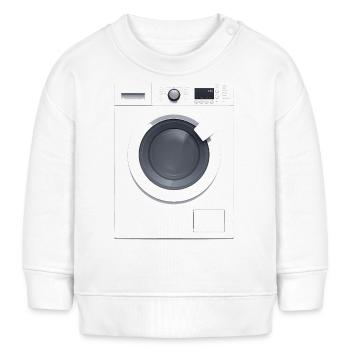 Costume de machine à laver Carnaval drôle Carnaval - Sweat bébé bio Stanley/Stella - blanc - Devant