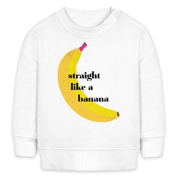 straight like a banana' humor und witz mit frucht - Baby Organic Sweatshirt Baby Changer von Stanley/Stella - Weiß - Vorne